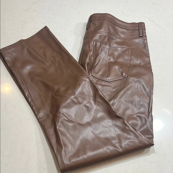 Brown Leather Pants - Picture 4 of 4